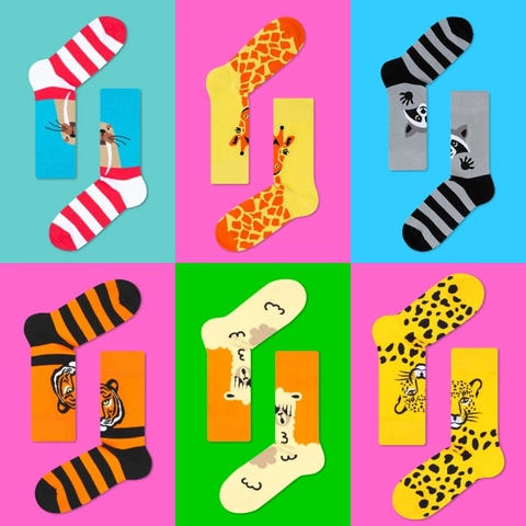 Novelty Animal Jacquard Crew Socks Cotton Blend Breathable Streetwear Skateboard Trendy Hosiery For Men And Women