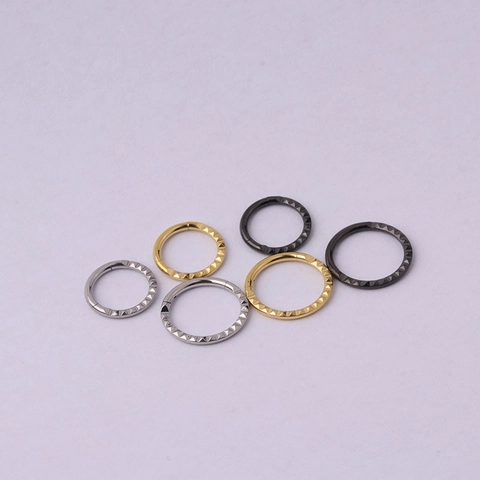 Anello Naso Septum Clicker Hoop 316 Acciaio Inossidabile Motivo Piramide Triangolare Cerniera Gioielli Da Piercing Uomo Donna