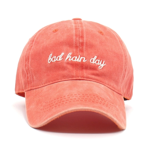 Cappello Da Baseball In Cotone Lavato Ricamo Bad Hair Day Vintage Casual Cappello Da Sole Regolabile Per Uomo Donna