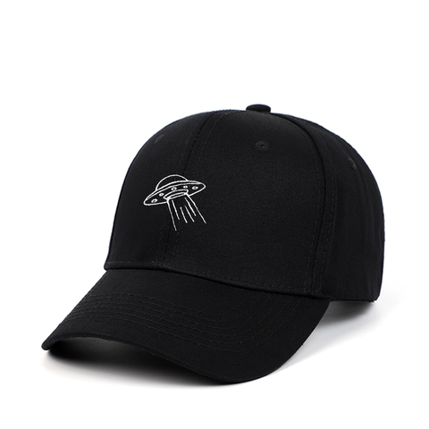 Cappello Da Baseball Ricamo Nave Spaziale UFO Cotone Regolabile Protezione Solare Sport All Aperto Casual Minimalista