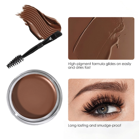 Gel Coiffant Pour Sourcils Imperméable Longue Durée Sculpture Stéréo Cire Avec Pinceau À Double Extrémité Maquillage