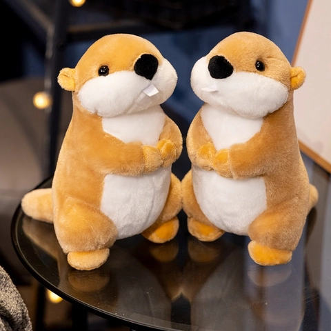 Simpatico Peluche Di Marmotta Animale Di Peluche Di Simulazione Morbida Bambola Di Peluche Corta Per Regalo Di Compleanno