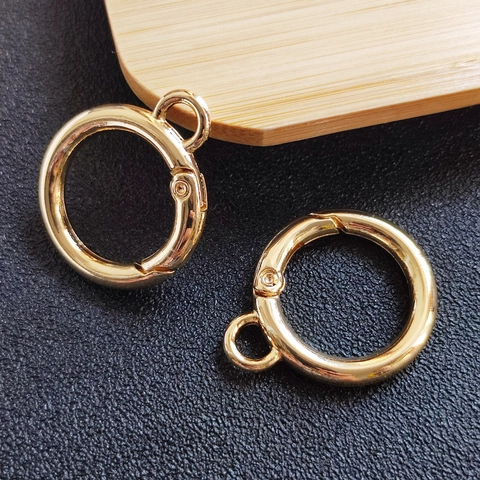 Zinklegierung Federring Verschluss Mit Festem Öse Für DIY Handtaschen Schlüsselanhänger Taschenzubehör