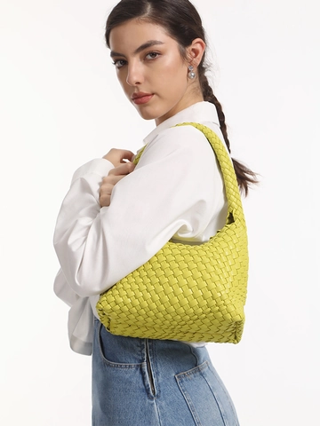 Woven PU Leather Hobo Bag With Inner Pouch High End Fashion Underarm Handbag For Women Daily Casual Vacation