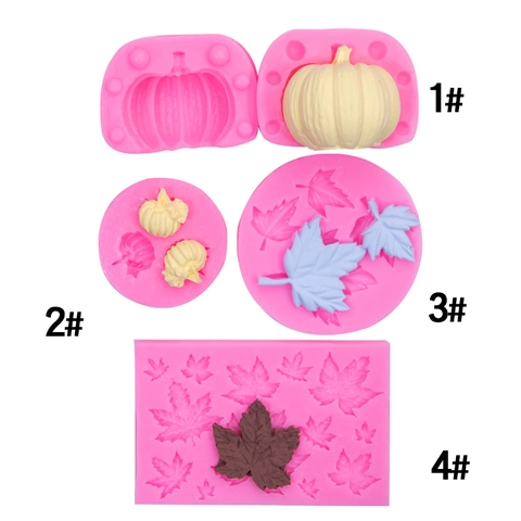 Kürbis Ahornblatt Silikonformen Halloween Herbst Thema Für Tortendekoration Schokolade Fondant Süßigkeiten Backen DIY Harz Handwerk