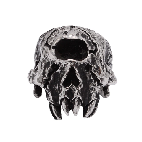 Anillo De Calavera Para Hombre Acero De Titanio Retro Gótico Punk Diseño De Diente De Bestia Joyería Hardcore