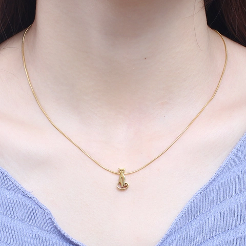 Edelstahl Katze Schmuck Halskette Und Ohrringe Süße Hohle Kätzchen Tier Silhouette Schlangenkette Für Damen