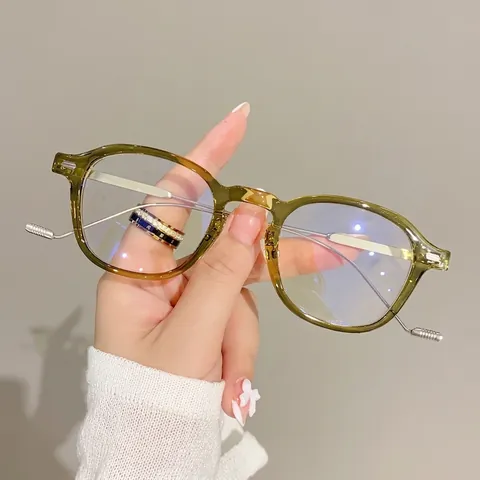 Blue Light Blocking Glasses Metal TR Lightweight Round Frame Eyeglasses For Men And Women Retro Style