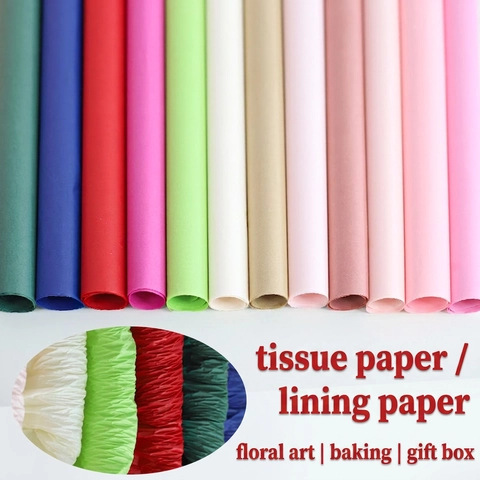 Decorative Tissue Paper Pearlescent Acid Free Wrapping For Flower Gift Packaging Floral Baking Liner DIY Crafting