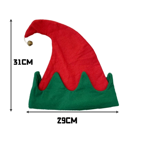 Sombrero De Elfo De Navidad Con Cascabel Rojo Verde Fieltro Gorro Puntiagudo Para Fiesta De Vacaciones Cosplay Adultos Niños
