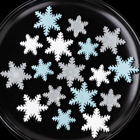 Adornos Para Pasteles De Copos De Nieve Acrílico Plástico Papel Purpurina Decoración Navideña Fiesta Invierno Accesorios