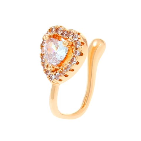 Copper Zirconia U-Shaped Nose Clip Non-Pierced Fake Piercing Jewelry For Women Men Heart Bow Star Moon Butterfly Nose Ring