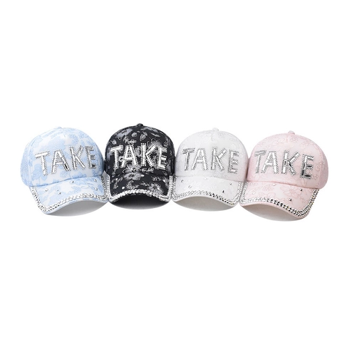 Berretto Da Baseball In Pizzo Floreale Con Strass Rete Traspirante Ricamo Regolabile Moda Streetwear Cappello Donna
