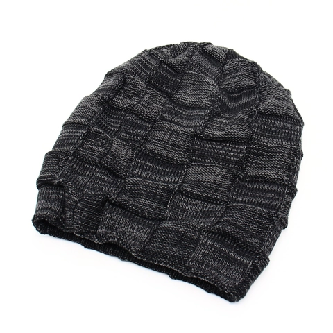 Berretto In Maglia Invernale Caldo Cotone Acrilico Foderato In Ecopelliccia Trama A Scacchi Antivento Unisex