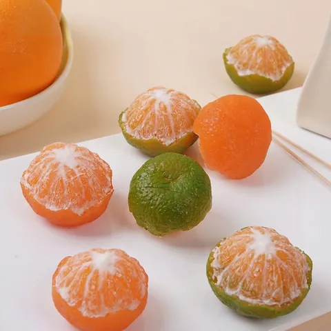 Modello Alimentare Di Simulazione Di Mandarino Sbucciato Realistico In PVC Mini Frutta Artificiale Oggetto Di Scena Decorazione Casa