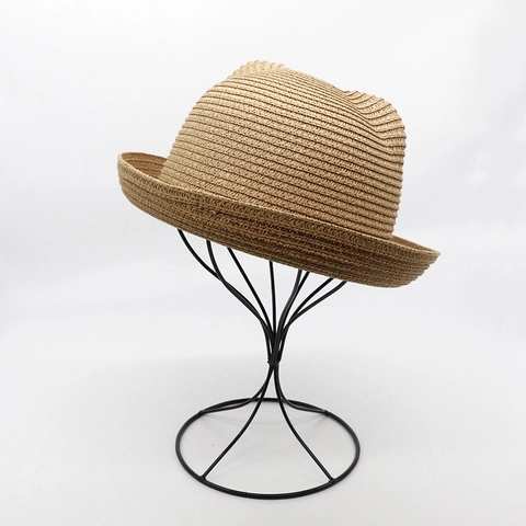 Chapeau De Paille Oreilles De Chat Tissé Papier Protection Solaire Respirant Été Plage Protection UV Pour Enfants Adultes Vacances