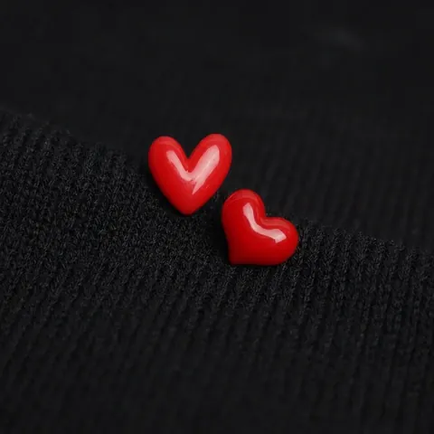 Cute Heart Brooch Resin Colorful Heart Shape Pin For Backpack Clothes Japanese Style Fashion Decorative Badge Accessory For Women Girls