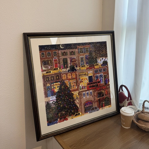 Jigsaw Puzzle Bilderrahmen Vintage Kunstharz Mit Goldener Innenkante Wandbehang Dekoration Haus Kunst Display
