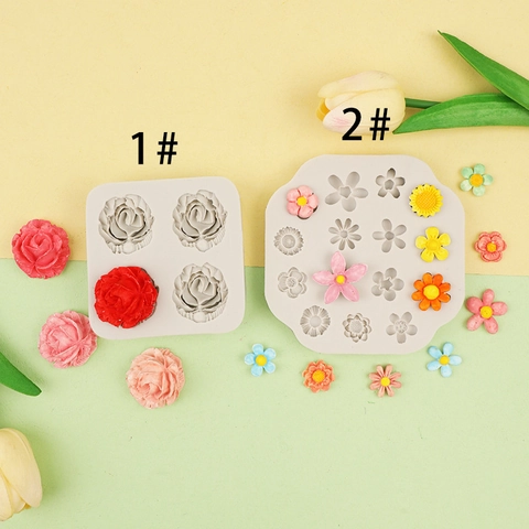 Rose Flower Silicone Fondant Mold DIY Cake Decoration Tool Chocolate Jelly Resin Clay Baking Accessory Craft Supplies