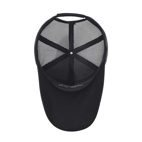 Gorra De Béisbol De Malla Transpirable Con Ala Extendida Protección Solar Pesca Al Aire Libre Ajustable Letra