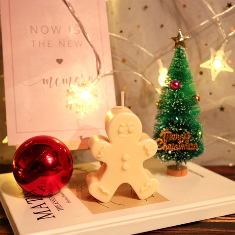 Kerst Siliconen Kaarsvorm Peperkoekmannetje Rendier Boom DIY Aromatherapie Wax Hars Handwerk Decor