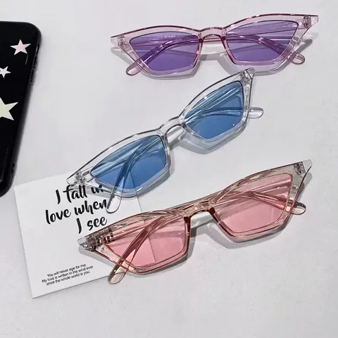 Γυαλιά Ηλίου Retro Cat Eye Για Γυναίκες Μικρό Τριγωνικό Πλαίσιο PC Vintage Punk Streetwear Προστασία UV