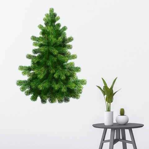Adesivo Da Parete Albero Di Natale Verde PVC Impermeabile Decalcomania Di Pino Per Soggiorno Camera Da Letto Arredamento Festivo