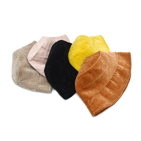 Sombrero De Pescador Pana Color Sólido Parte Superior Plana Retro Otoño Invierno Cálido Moda Unisex Vintage Suave