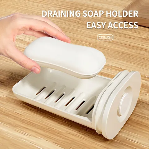 Portasapone Da Viaggio Portatile In Plastica Silicone Custodia Sigillata Con Vassoio Drenaggio Supporto Sapone Compatto