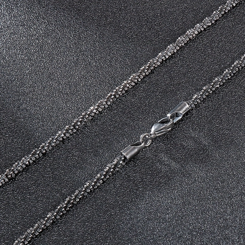 Collana A Catena Uomo Acciaio Inossidabile 316L Design Corda Intrecciata Finitura Antica Retro Punk Gioielli
