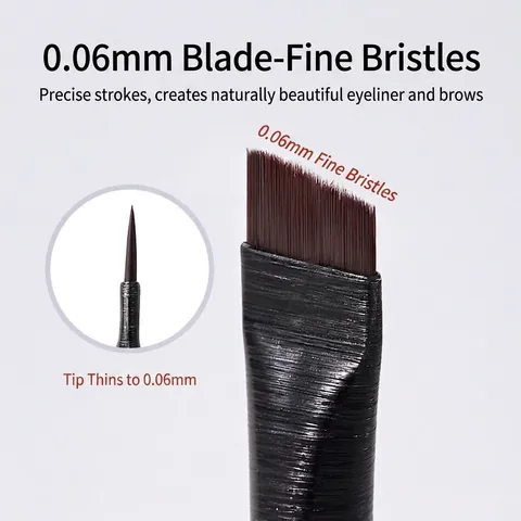 Blade Eyeliner Eyebrow Makeup Brushes Ultra Thin Synthetic Fiber Wood Handle Precise Professional Detail Eye Tool