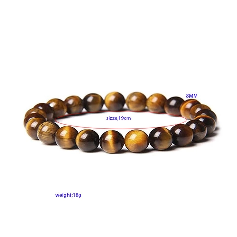 Natural Stone Beaded Bracelets Tigers Eye Rose Quartz Lava Rock Elastic Stretch Yoga Healing Fashion For Women Men