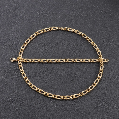 Collar Y Pulsera Para Hombre Hip Hop Cadena De Eslabones De Serpiente Texturizada Acero Inoxidable Joyas Punk