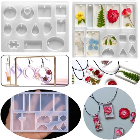 Καλούπια Κοσμημάτων Από Σιλικόνη DIY Γεωμετρικό Μενταγιόν Σκουλαρίκι Εργαλεία Χύτευσης Για Χειροποίητες Κατασκευές