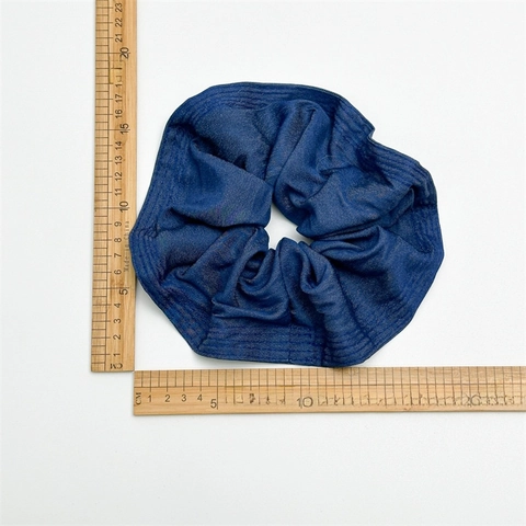 Coleteros De Tela Vaquera Grande Gomas Pelo Vintage Sobredimensionado Alta Elasticidad Para Mujeres Niñas Elegante