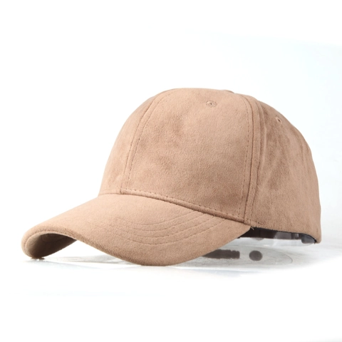 Suede Baseball Cap Curved Brim Solid Color Vintage Casual Outdoor Sun Protection Hat For Men Women Korean Style