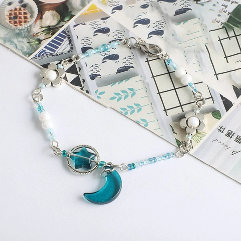 Mond Stern Gemischte Perlen Kit Glas Acryl Glasierte Perlen Für DIY Schmuckherstellung Armband Halskette Ohrringe Basteln