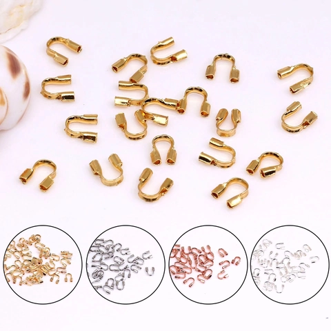 U Shape Jewelry Wire Protectors Plated Metal Guardian Loops For Handmade Jewelry Making Crafts Wear Resistant