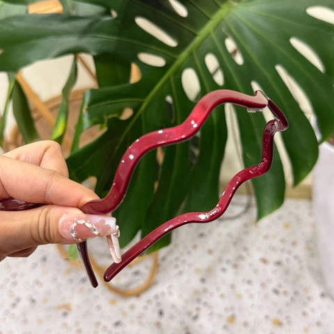 Wave Eyeglasses Shaped Headband Acetate Tortoise Shell Texture Vintage Hair Band Non Slip Simple Headpiece For Women