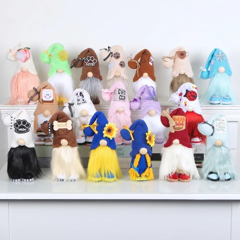 Gnomi Di Peluche Senza Volto Tomte Scandinavo Decorazione Da Tavolo Tema Girasole Caffè Ornamenti Regali