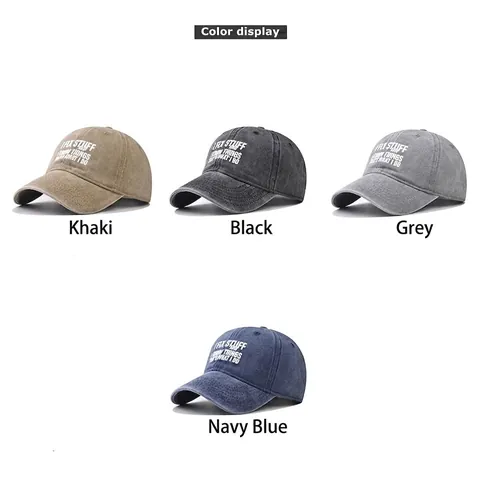 Berretto Da Baseball In Cotone Lavato Unisex Dad Hat Invecchiato Con Stampa Slogan Berretto Sportivo All Aperto Regolabile Stile Retrò