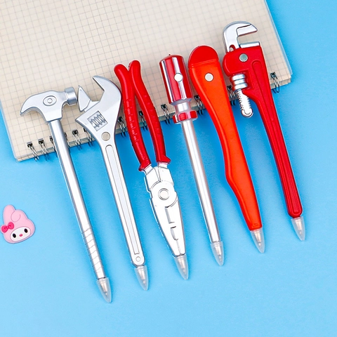 Novelty Ballpoint Pen Simulation Hardware Tool Shape Hammer Wrench Screwdriver Pliers Plastic 0.5mm Creative Student Gift
