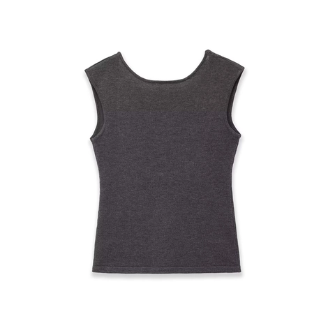 Gestreiftes Strick Tanktop Ärmellos Rückenfrei Rundhals Einfarbig Slim Fit Casual Sommer Damen Weste