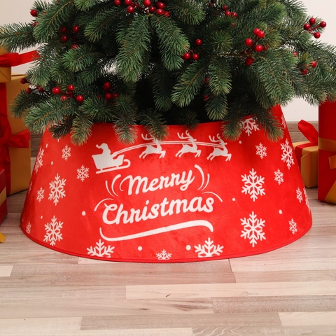 Collier De Sapin De Noël Paillettes Tissu Jupe De Sapin Décoration De Base Pour Fête De Vacances Ornements