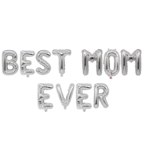 Palloncini Lettere Best Mom Ever Foglio Alluminio Metallico Decorazioni Festa Festa Della Mamma