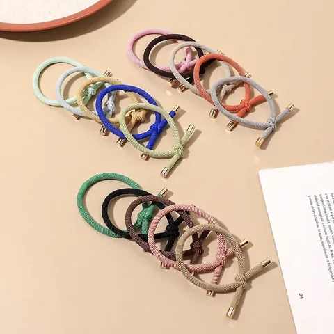 Braided Elastic Hair Ties Fabric Ponytail Holders Knotted Bands High Elasticity Minimalist Fashion Accessories Women