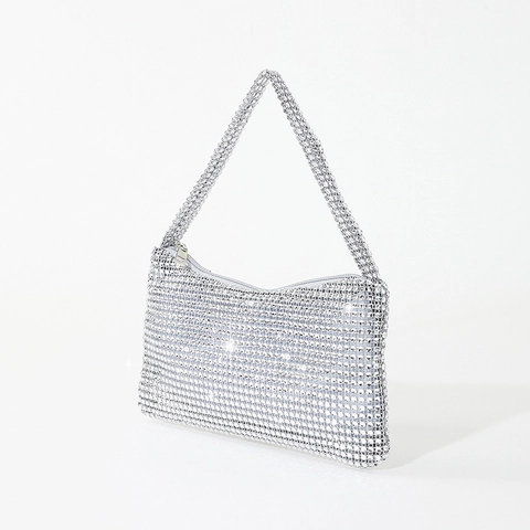 Mini Unterarm Abendtasche Funkelnde Imitation Strass Mode Elegante Kleine Schultertasche Für Damen