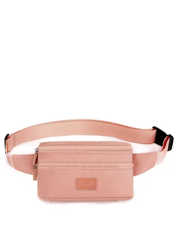 Riñonera Tela Oxford Repelente Al Agua Capas Múltiples Exterior Casual Moda Bolso De Cintura Con Correa Ajustable