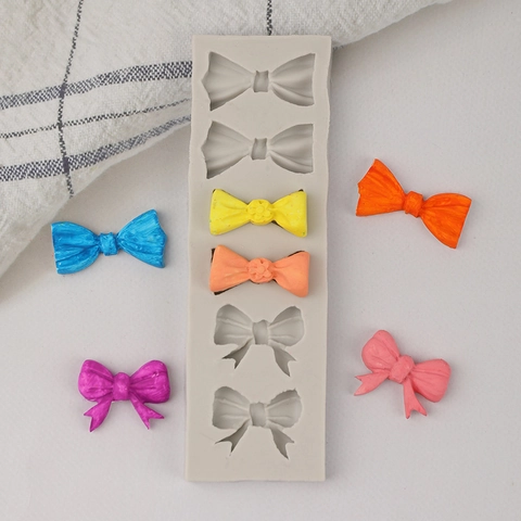 Bow Knot Silicone Mold Fondant Cake Decorating Tool Chocolate Baking Clay DIY Craft Flexible Durable