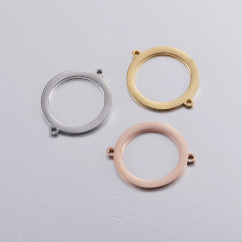Rundring Verbinder 304 Edelstahl Spiegelpoliert Hohle Kreis Anhänger Für DIY Schmuckherstellung Komponenten